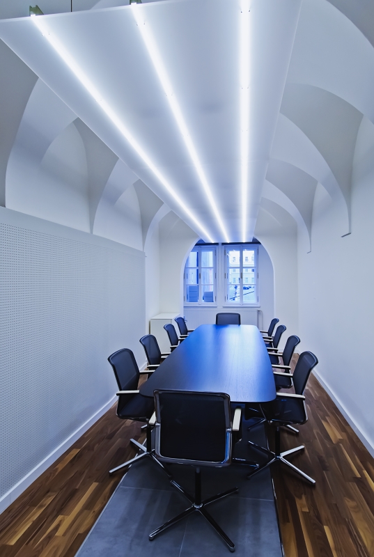 modern office meeting room with LED lighting
